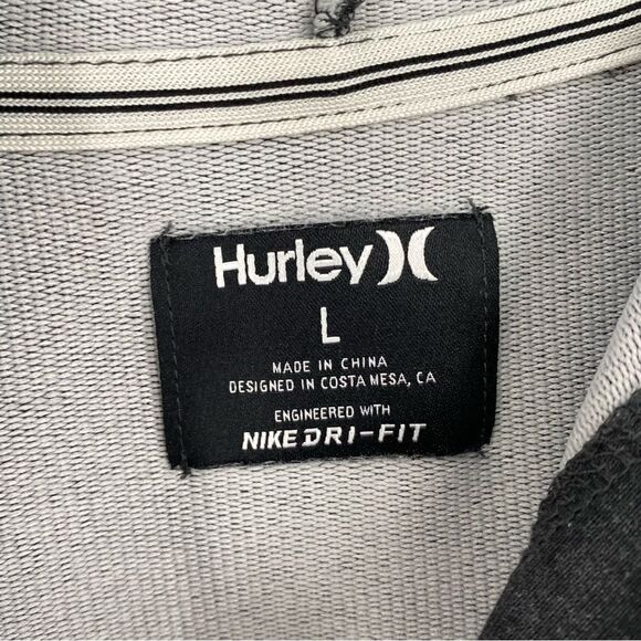 Hurley Men’s Long Sleeve Charcoal Gray Pullover Hoodie size L - Picture 2 of 3